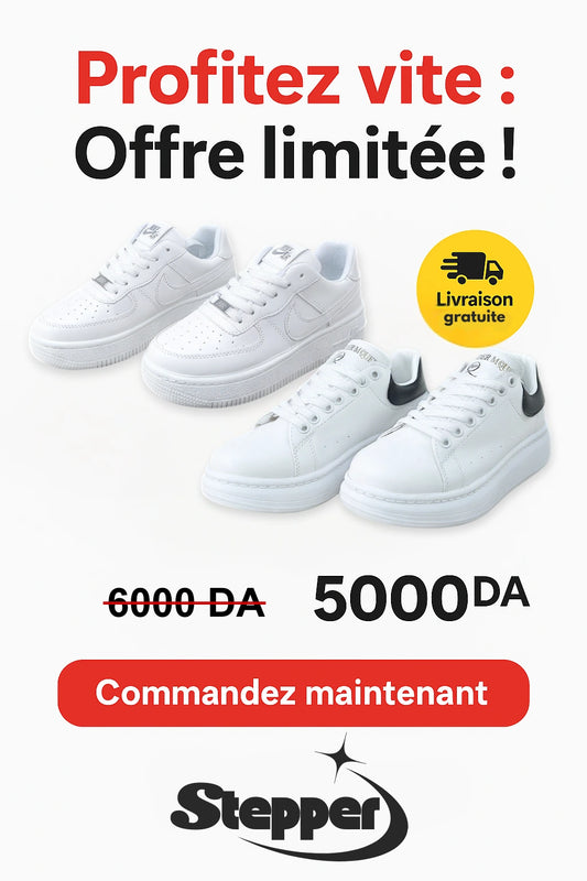 0ffre 5000da = 2 paires + livraison gratuit !!!